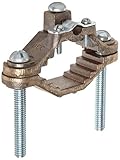 Morris Products 91672 Ground Clamp, For Armored and Unarmored Wire, 1-1/4 - 2" Water Pipe Range, 8 -