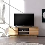 テレビボード ローボード テレビ台 TV台 43Vまで対応 幅110 扉付き AV機器対応 組立 ロータイプ 取扱説明書付き(ナチュラル)