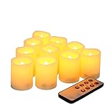 Candle Choice Set of 10 Flameless Votive Candles with Remote and Timer [並行輸入品]