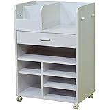 ランドセル ラック 収納 子供部屋 置き場  幅60cm キャスター付き ワゴン デスク横 子供用 収納棚 (FS-282WH)