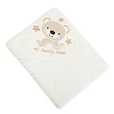 赤ちゃん・ベビー用 くまのデザイン フードつき バスローブ バスタオル (ワンサイズ) (クリーム)