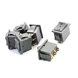 uxcell ロッカースイッチ　6個入 AC 250V 6/12A 3ポジション SPDT