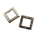 NBK ツメ式ハトメ 正方形 大 シルバー 内寸2.5×2.5cm 2組入 F5-433