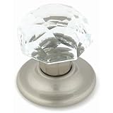 Amerock E5247-2-CSG Clear Crystal with Satin Nickel Base Oversize Bi-Fold Door Knob Hardware, 1-3/4 
