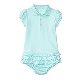 Ralph Luarenベビー女の子フリル付きコットンドレス& Bloomer Set サイズ18m(80-83cm)
