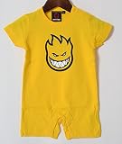 SPITFIRE X FLAKE BABY ROMPERS (70,80,90) スピットファイヤー ｘ　フレーク　ロンパース　イエロー ベビー KIDS キッズ 子供服 LOGO ロゴ 半袖　スケー