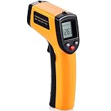 赤外線放射温度計 (-50℃～+380℃)デジタル測定器　非接触温度測定器　ガンタイプで携帯型　温度計　自動的に電源を消す　ワインクーラー暑いアスファルト、料理用　プール用　給湯管などに対応