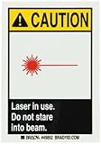 Brady 49852 Premier Caution Sign-Laser (Pack of 5) [並行輸入品]
