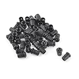 uxcell LEDランプホルダー　ホルダー　サポート　3mm直径　プラスチック　ブラック　50個