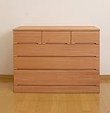 洋室に合う着物タンス　柿渋染め総桐タンス　４段