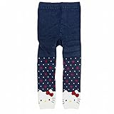 (サンリオ)Sanrio キティ レギンス 10分丈 タイツ スパッツ ネイビー 90-95