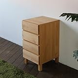チェスト 【 LB 】 35cm 4段引出し ミニチェスト ミニタンス 完成品 ナチュラル色 幅 34 奥行45 高さ70cm 国産 日本製 無垢材 アルダー 北欧家具 木製 fax台 箪笥 タンス リビング収納 チェスト 子供部屋収納