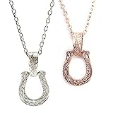 [silver tree] 【ハワイアンジュエリー】 ホースシュー ペアネックレス ピンクゴールド シルバー 馬蹄 金属アレルギー対応 サージカルステンレス316L