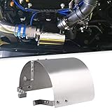 Ruien 汎用 エアクリーナー 遮熱板 カバー 剥き出し型エアフィルターに対応 エアクリ 鏡面仕上がり シルバー