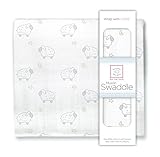 SwaddleDesigns Muslin Swaddle Blanket Little Lambs Sterling [並行輸入品]