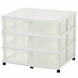 JEJ EMING(エミング) ロングストッカー6引出し キャスター付き 奥行68cm EML-6(WH)