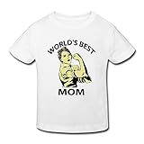 星 ２～６歳子供 男女兼用 半袖 ティー Tシャツ 母の日 黄色 かっこいい カーネーション White 5-6 Toddler