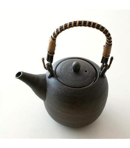 Amazon.co.jp: 美濃焼 土瓶 茶こし付 黒備前 583-10-41E : ホーム 