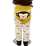 サクララ(Sakulala) 赤ちゃん 下着 ズボン+ソックス 2点セットレデース 秋冬 オシャレ 可愛い 肌触り良い (100, 乳白色 マンキー)