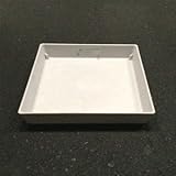 【4個入】アートストーン専用受皿/植木鉢ソーサー スクエア型/15ｃｍ ホワイト(白) 〔ガーデニング用品/園芸〕