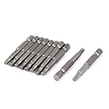 uxcell　六角ドライバービット　合金　ドライバー六角ビット　グレー　4mm ドライバー六角ビット