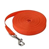 grooblue 犬用ロングリード 3ｍ 【アウトドアやドッグランに最適】 散歩 トレーニング 犬用リード 小型犬 中型犬 大型犬 長い 絡まない 犬しつけ用 訓練 オレンジ