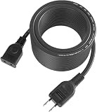 KIMOC 電源延長コード 7m 1口 15A 125V 1500W 電源ケーブル 7m コンセント 1個口 180度スイングプラグ 電源タップ 7メートル 火災予防絶縁キャップ付き マルチタップ 7m 電動工具 延長 耐寒 耐熱 柔軟性 耐久 すっきり 配線 テーブルタップ ソフトタイプ 電源増設 RoHS指令対応 作業用 家庭用 たこ足延長コード 超長い ブラック 1本
