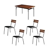 ブラウン／ダイニングセット ダイニングテーブル ダイニングチェア テーブル 食卓 チェア 椅子 イス 4人掛け 4人用 幅75cm 高さ72cm 単品 おしゃれ オシャレ ヴィンテージ レトロ ブルックリン 木製 アイアン ブラウン/茶 ブ