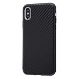 レイ・アウト iPhone XS ケース TPU 耐衝撃 Light Carbon カーボンブラック