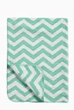 Meyco Baby Blanket 100% Cotton (75 x 100 cm, Chevron Menthol) by Meyco