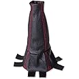 For Honda Civic Type R FN2 2007-12 Shift Boot Black Leather Red Stitching