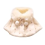 Tovadoo 子供服 ベビー服 女の子 コート ストール マント 厚手 ファー ふわふわ 防寒 暖かい 秋冬 多色 お姫様 キュート フォーマル 結婚式 パーティー