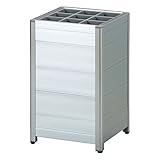 日本製 傘9本収納可能 アルミパネル式傘立て 完成品