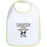 CafePress Mommy Cant Resist Drummers Bib - Standard Kiwi by CafePress