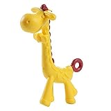 Giraffe rubber teether, baby soother teether, soother toy, Giraffe teether by Mom and mii