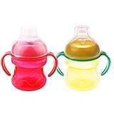 Baoblaze 2個セット　 200Mlと280ml　ベビー食器　ベビーカップ　ベビー　びん　ダブルハンドル　6歳以上