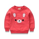 子供服 春秋 長袖 Tシャツ キッズ トレーナー 丸い襟 男の子 女の子 可愛い クマ 3色