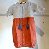 OCEAN&GROUND（オーシャンアンドグラウンド） バイカラー 2wayドレス ロンパース 60,グレー