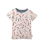 Finn+Emma フィン&エマ 半袖パジャマ オーガニックコットン100% 2歳 フェザー G02-0104a2t Feather-Pink