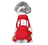 FBI 愛くるしい ベアー 冬 チワワ 犬の服 ドッグウエア カバーオール オールインワン ロンパース ダックス チワワ トイプードル パグ 小型犬 ペット服 冬服 アウター コート (XL, レッド