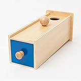 【Natural MONTESSORI】 モンテッソーリ教具 -- ひき出しつき玉入れ ロング -- montessori 教育 ナチュラルモンテッソーリ 本格教材 木製知育玩具 木製パズル ブロック
