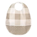 Cambrass Round PVC Bib (26 x 28 cm, Bebe Grey) by Cambrass