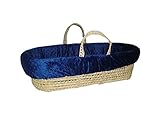 Baby Doll Bedding Heavenly Soft Moses Basket, Navy by BabyDoll Bedding