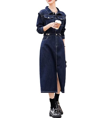 Amazon.co.jp: ワンピースレディースマキシワンピースデニム