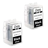 Canon キャノン用 BC-340 インク 互換インク BK ブラック 黒 インクカートリッジ 詰め替えインク BC-360 BC-340XL×2 2本 大容量タイプ/共通/3年保証 対応機種：PIXUS TS5330 TS5130S TS5130 MG4130 MG3130など
