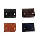 Harvie and Hudson ハービーアンドハドソン イタリアンレザー コンパクト 三つ折り 財布 HA-6003 選べる4色 (ブラック)