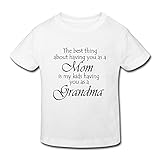 星 ２～６歳子供 男女兼用 半袖 ティー Tシャツ 母の日 花 カーネーション 英語 White 5-6 Toddler
