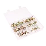 KESOTO ホースバンド　メタル製　約72個　ホースクランプ　調整可能　スプリングクリップ　高品質　収納ケース