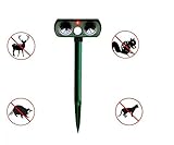 超音波動物撃退装置　 猫/ネズミ・犬 など動物撃退器　 害獣撃退 　LEDライト 簡単設置 　野良猫 キツネ 鳥 撃退 野良動物対策器 　電磁波 ソーラー充電式