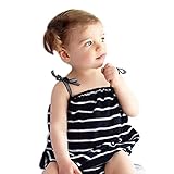 Cutelove 子供服 ロンパース カバーオール キャミロンパース ストライプ 女の子 ガールズ 新生児 キッズ 可愛い 袖なし 夏 素敵 出産祝い